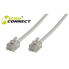 "MicroConnect Modular Straight RJ12 6C6P 2m - Reliable Connectivity Solution (MPK102)"